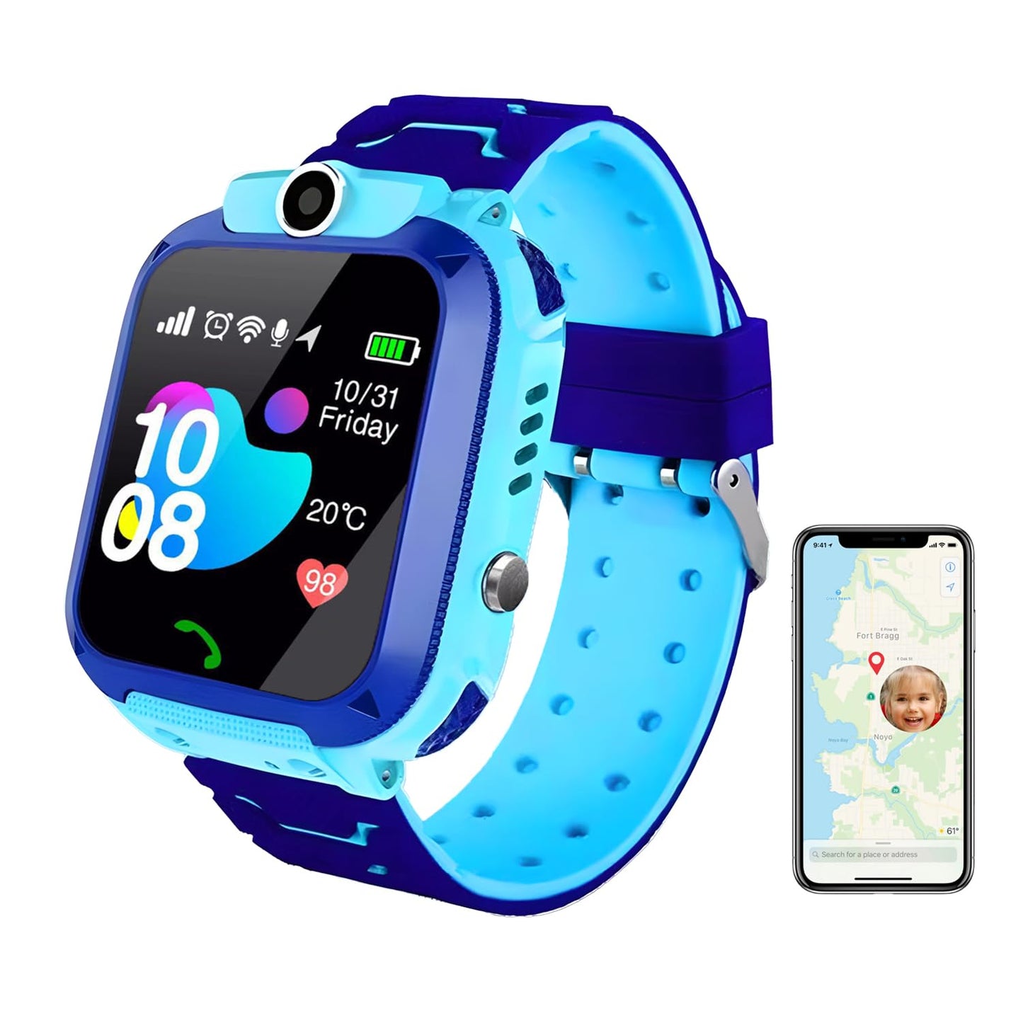 Smartwatch Inteligente para Niños y Niñas con SIM, GPS y SOS