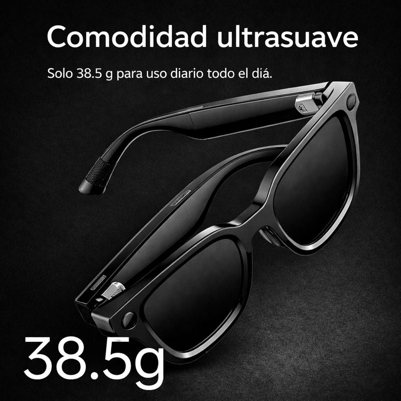 Lentes Inteligentes con Cámara Full HD + Inteligencia Artificial- traducción en tiempo real