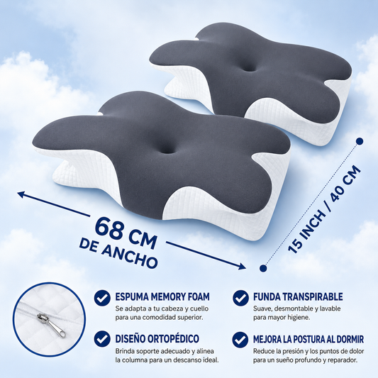 Almohada Cervical Premium Viscoelástica (memory foam)