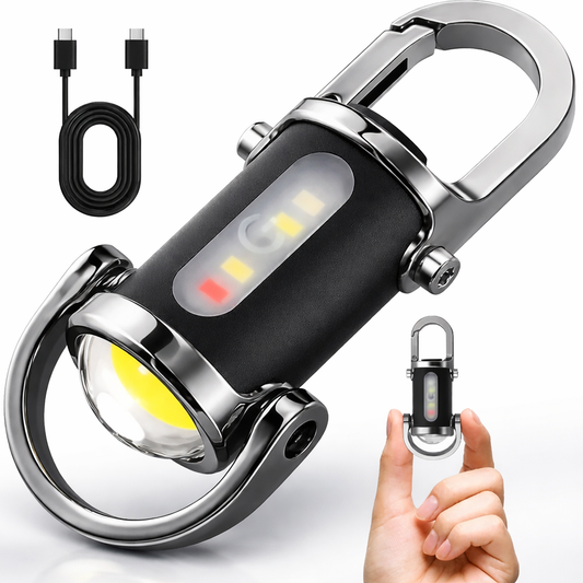 Llavero con Luz de Emergencia de Alta Potencia (Cuerpo de  Metal )