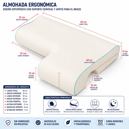 Almohada Ortopédica Para Parejas Viscoelástica