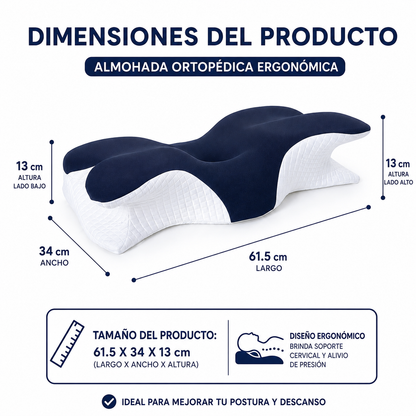 Almohada Cervical Premium Viscoelástica (memory foam)