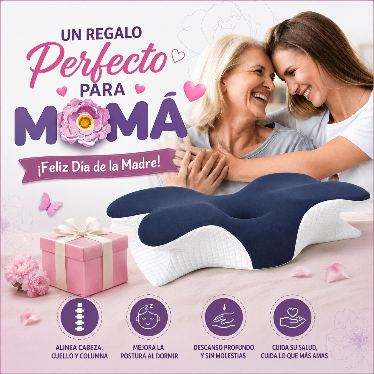 Almohada Cervical Premium Viscoelástica (memory foam)