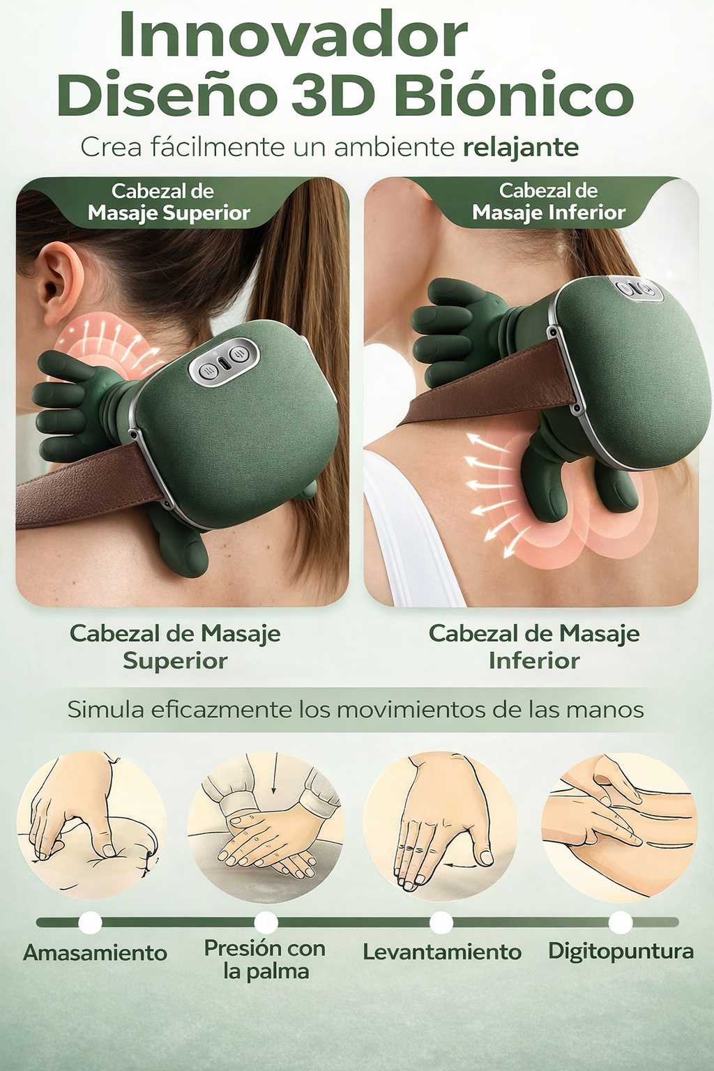 Masajeador Portátil de Cuello y Hombros Relajante-Tu Masajista en Casa