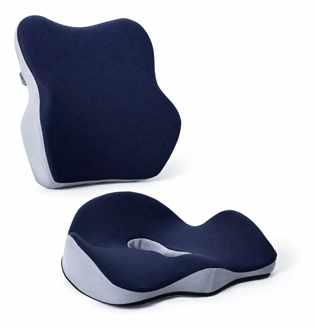 Dúo Cojín y Respaldar Ergonómico para Silla, Alivio Instantáneo del Dolor y Mejora de la Postura