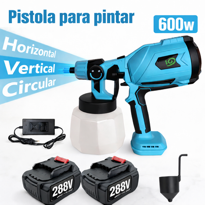 Pulverizador de Pintura Inalámbrico 288V – Incluye 2 Baterías Recargables y Boquillas Intercambiables