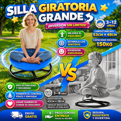 Silla Giratoria 360° para niños y niñas – ¡Diversión sin límites!
