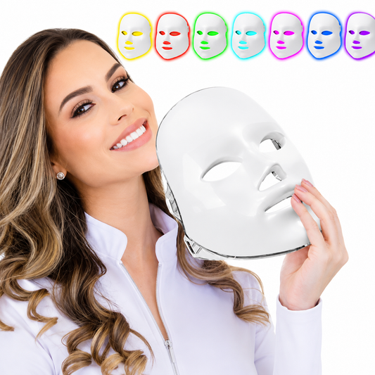 Máscara Facial LED 7 Colores para Rostro y Cuello – Rejuvenecimiento y Antiedad